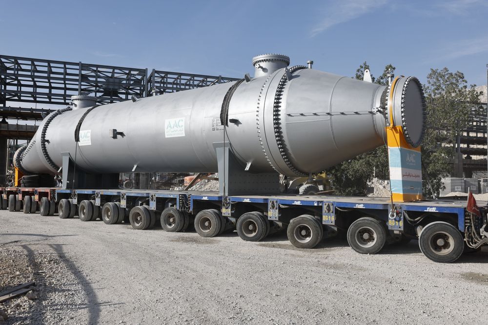 گزارش تصویری / ورود مبدل خنک کننده ی سیکل گاز راکتور پلیمریزاسیون (cycle gas cooler) جهت نصب در طرح‌های توسعه شرکت پلیمر آریاساسول